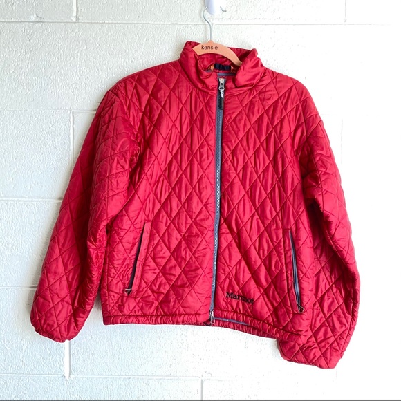Marmot Primaloft Red Quilted Fleece Puffer Jacket - Picture 4 of 8
